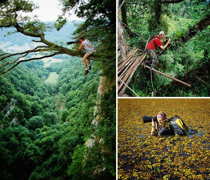 Crazy photographers who will do ANYTHING for the perfect shot